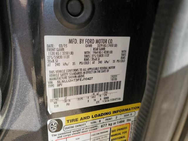 5LMJJ2HT3FEJ10427 - 2015 LINCOLN NAVIGATOR გრაფიტი ფოტო 13