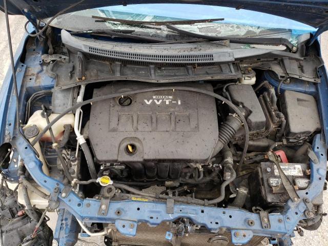 2T1BU40E39C119003 - 2009 TOYOTA COROLLA BASE BLUE photo 11
