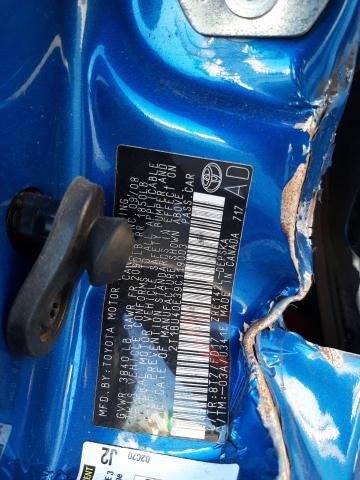 2T1BU40E39C119003 - 2009 TOYOTA COROLLA BASE BLUE photo 13