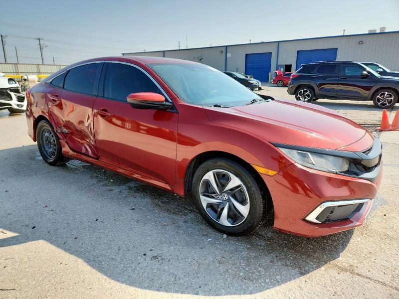 19XFC2F65KE018044 - 2019 HONDA CIVIC LX RED photo 4