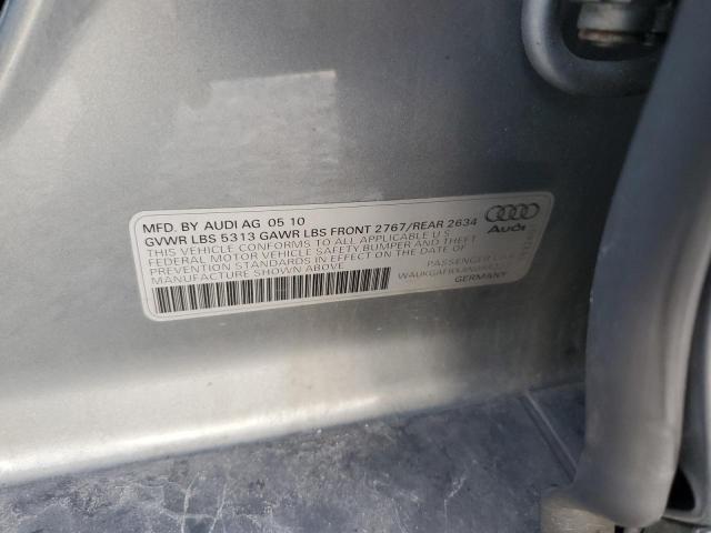 WAUKGAFBXAN084221 - 2010 AUDI A6 PRESTIGE ვერცხლისფერი ფოტო 12