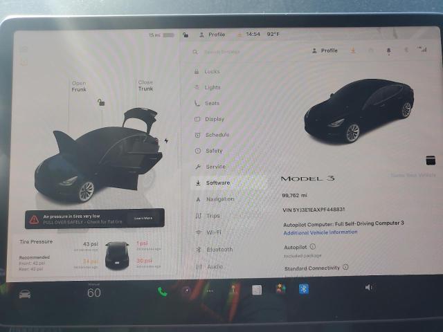 5YJ3E1EAXPF448831 - 2023 TESLA MODEL 3 黑色 照片 9