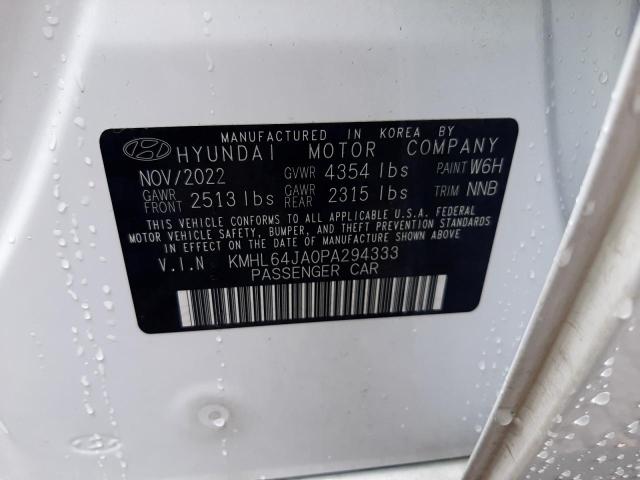 KMHL64JA0PA294333 - 2023 HYUNDAI SONATA SEL WHITE photo 12