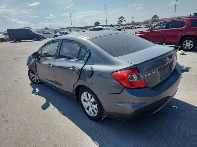 19XFB2F52CE389447 - 2012 HONDA CIVIC LX GRAY photo 2