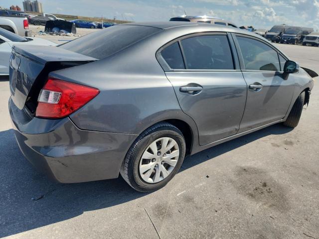 19XFB2F52CE389447 - 2012 HONDA CIVIC LX GRAY photo 3