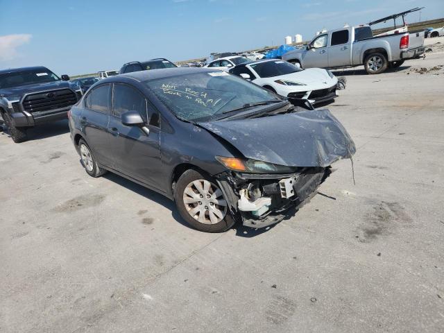 19XFB2F52CE389447 - 2012 HONDA CIVIC LX GRAY photo 4