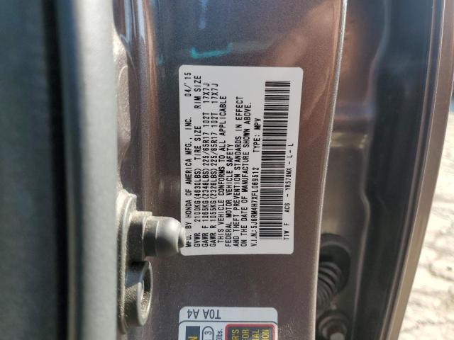 5J6RM4H7XFL069512 - 2015 HONDA CR-V EXL BROWN photo 13