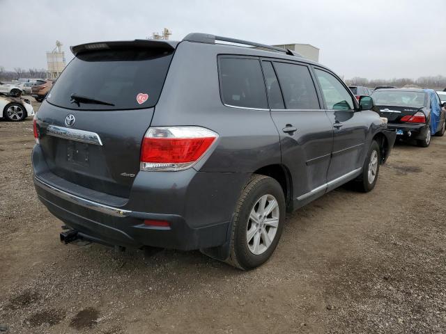 5TDBK3EH3DS242058 - 2013 TOYOTA HIGHLANDER BASE Сұр фото 3