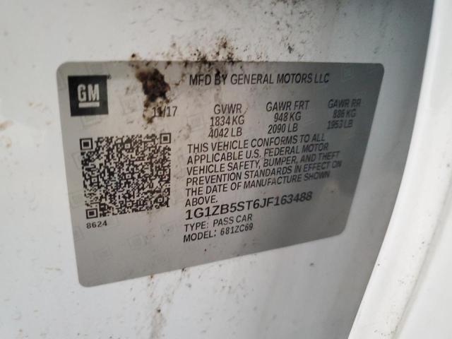 1G1ZB5ST6JF163488 - 2018 CHEVROLET MALIBU LS Ақ фото 13