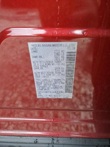5N1DR2MN4JC647490 - 2018 NISSAN PATHFINDER S RED photo 13