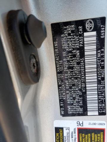 4T1BF1FK4HU693645 - 2017 TOYOTA CAMRY LE SILVER photo 12