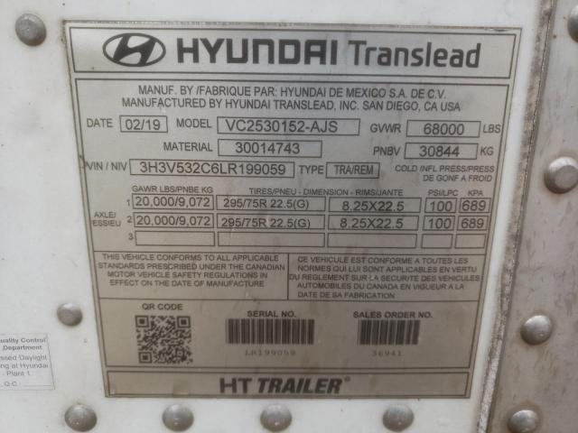 3H3V532C6LR199059 - 2020 HYUNDAI TRAILER WHITE photo 10