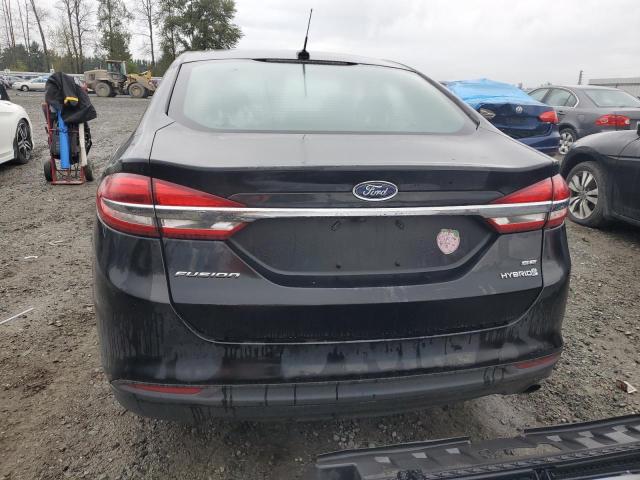 3FA6P0LU0JR132008 - 2018 FORD FUSION SE HYBRID BLACK photo 6