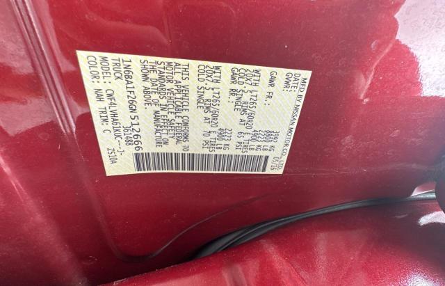 1N6BA1F26GN512666 - 2016 NISSAN TITAN XD SL RED photo 10