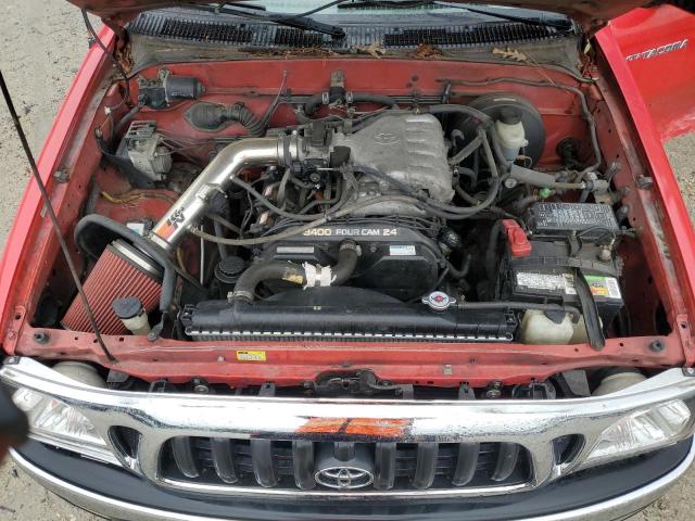 5TEWN72NX3Z160095 - 2003 TOYOTA TACOMA XTRACAB RED photo 11