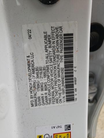19XFL2H84NE014392 - 2022 HONDA CIVIC SPORT 白色 照片 12