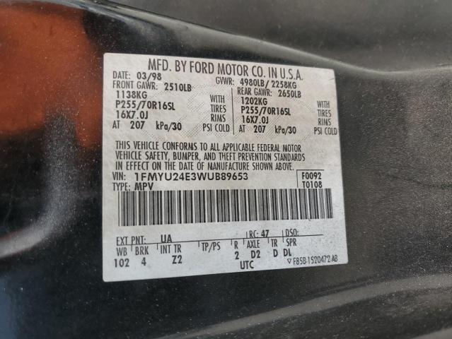 1FMYU24E3WUB89653 - 1998 FORD EXPLORER Qara foto 13