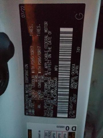 JTEMU5JR9N6086649 - 2022 TOYOTA 4RUNNER SR5/SR5 PREMIUM 白色 照片 13