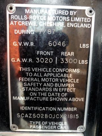 SCAZS02B0JCX21815 - 1988 ROLLS-ROYCE SILVER SPI أسود صورة 20