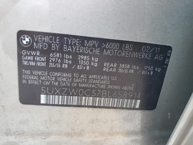 5UXZW0C57BL658914 - 2011 BMW X5 XDRIVE35D GOLD photo 12