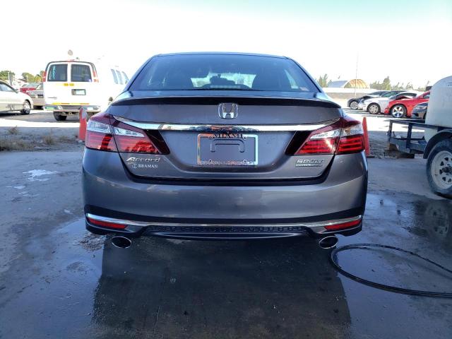 1HGCR2F18HA277789 - 2017 HONDA ACCORD SPORT SPECIAL EDITION GRAY photo 6