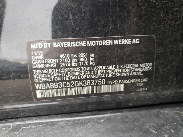 WBA8B3C52GK383750 - 2016 BMW 340 I Czarny zdjęcie 13