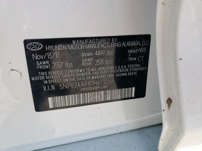 5NPE24AF8JH673066 - 2018 HYUNDAI SONATA SE 白色 照片 12