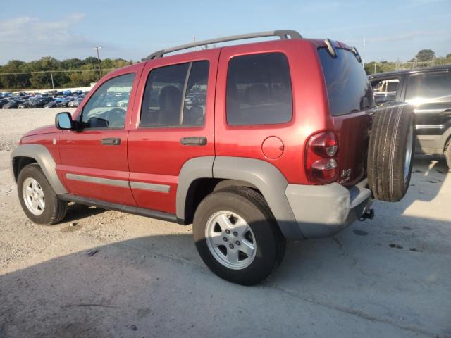 1J4GL48K75W715388 - 2005 JEEP LIBERTY SPORT 勃艮第红 照片 2