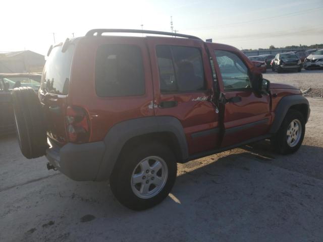 1J4GL48K75W715388 - 2005 JEEP LIBERTY SPORT 勃艮第红 照片 3