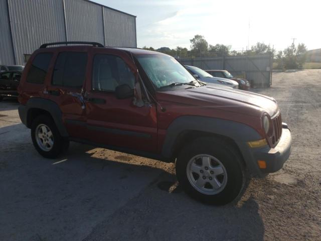 1J4GL48K75W715388 - 2005 JEEP LIBERTY SPORT 勃艮第红 照片 4