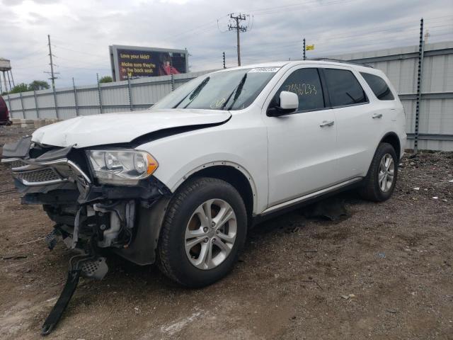 1C4RDHDG0DC700073 - 2013 DODGE DURANGO CREW WHITE photo 1