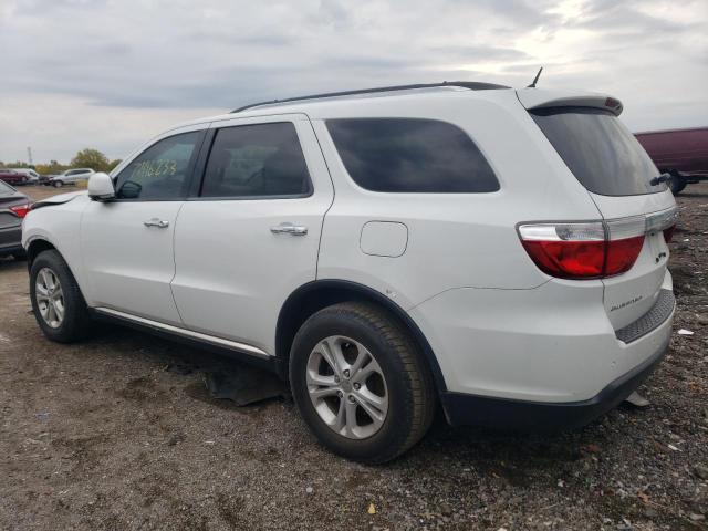 1C4RDHDG0DC700073 - 2013 DODGE DURANGO CREW WHITE photo 2