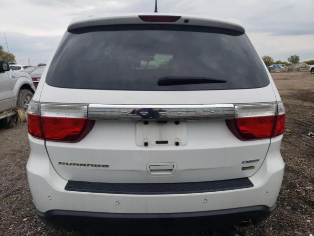 1C4RDHDG0DC700073 - 2013 DODGE DURANGO CREW WHITE photo 6