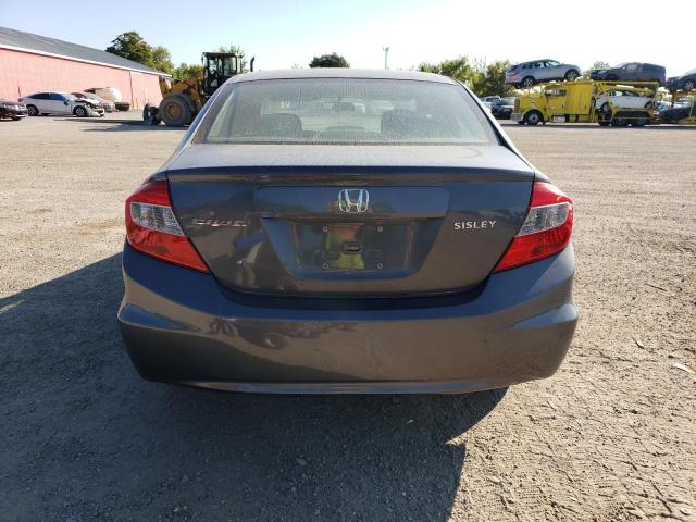 2HGFB2F41CH053060 - 2012 HONDA CIVIC LX GRAY photo 6