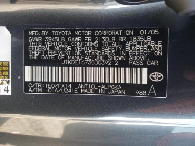 JTKDE167350039212 - 2005 TOYOTA SCION TC Boz foto 12