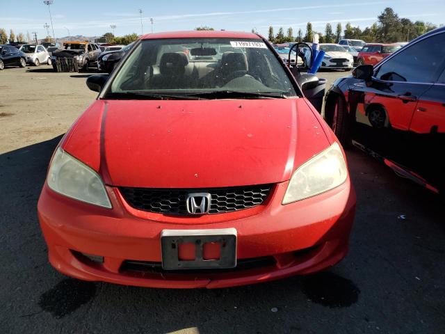 1HGEM22135L050328 - 2005 HONDA CIVIC DX VP Rot Foto 5