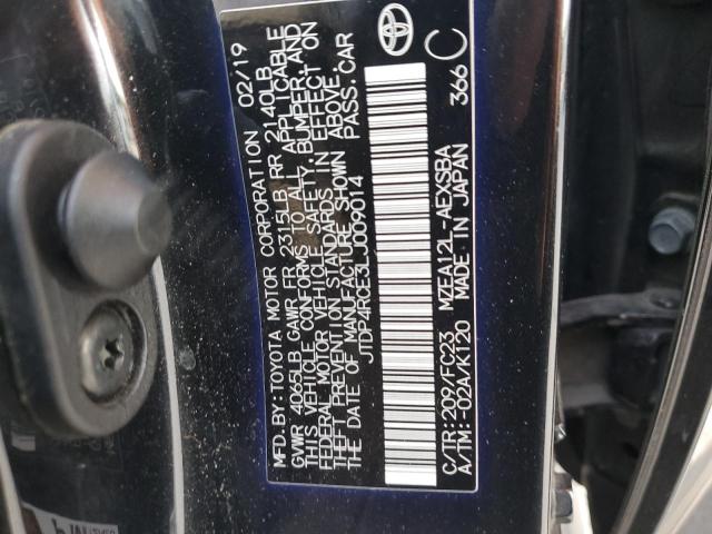 JTDP4RCE3LJ009014 - 2020 TOYOTA COROLLA SE BLACK photo 12