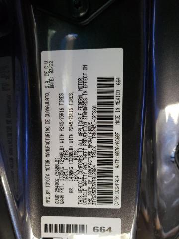 3TYSX5EN3NT012884 - 2022 TOYOTA TACOMA ACCESS CAB Графитовый фото 12