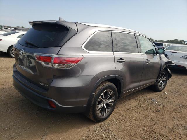 5TDJKRFH6GS311990 - 2016 TOYOTA HIGHLANDER XLE ნაცრისფერი ფოტო 3