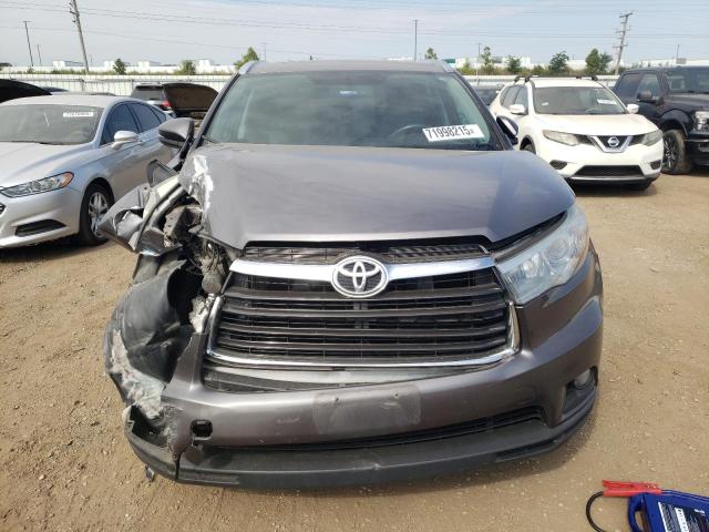 5TDJKRFH6GS311990 - 2016 TOYOTA HIGHLANDER XLE ნაცრისფერი ფოტო 5