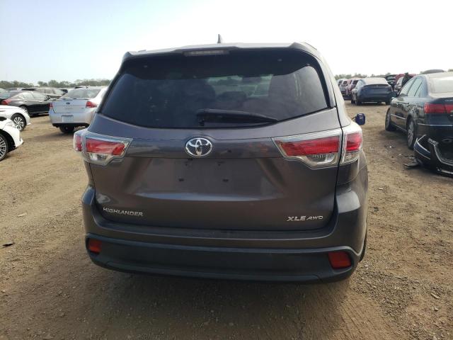 5TDJKRFH6GS311990 - 2016 TOYOTA HIGHLANDER XLE ნაცრისფერი ფოტო 6