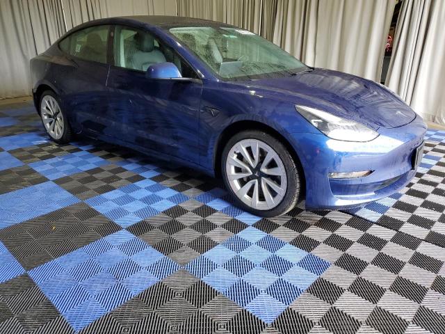 5YJ3E1EA6NF303797 - 2022 TESLA MODEL 3 Կապույտ լուսանկար 4