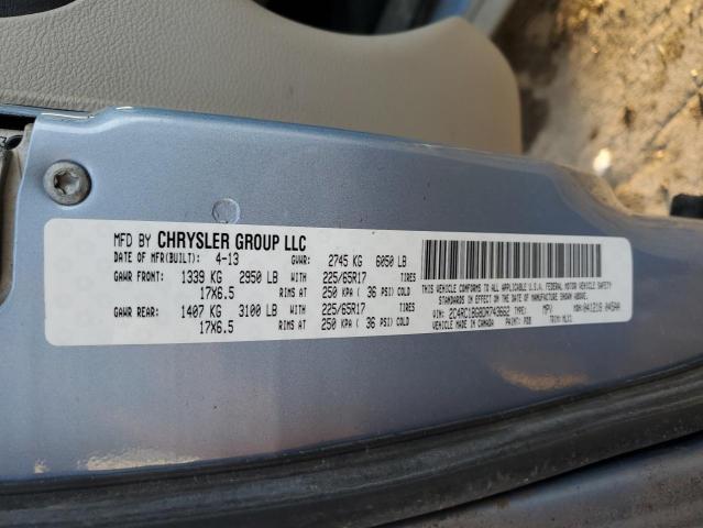 2C4RC1BG8DR743662 - 2013 CHRYSLER TOWN & COU TOURING BLUE photo 13