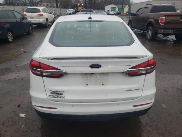 3FA6P0SU0KR101666 - 2019 FORD FUSION TITANIUM WHITE photo 6