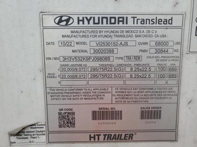 3H3V532K9PJ098089 - 2023 HYUNDAI TRAILER WHITE photo 10