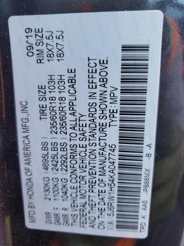 5J6RW1H54KA047745 - 2019 HONDA CR-V EX Mavi foto 13