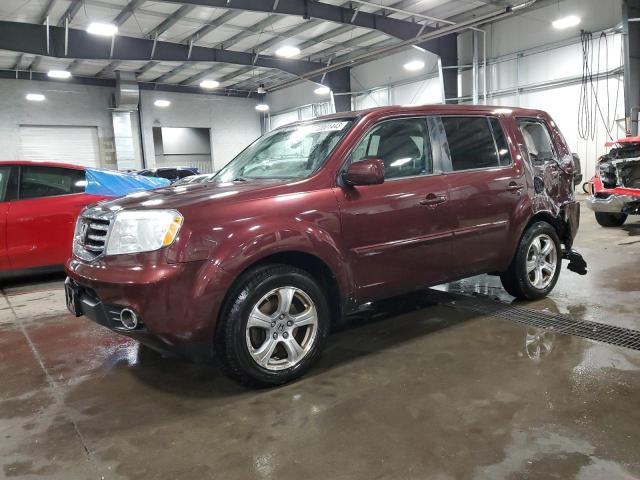 5FNYF4H50DB019325 - 2013 HONDA PILOT EXL BURGUNDY photo 1