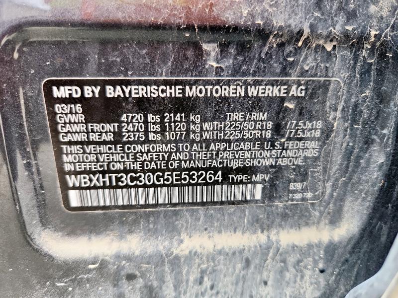 WBXHT3C30G5E53264 - 2016 BMW X1 XDRIVE28I CHARCOAL photo 13