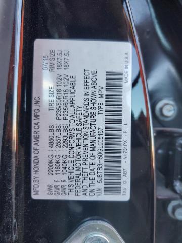 5J8TB3H50GL005167 - 2016 ACURA RDX TECHNOLOGY BLACK photo 14