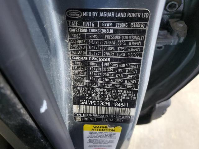 SALVP2BG2HH184841 - 2017 LAND ROVER RANGE ROVE SE GREEN photo 13